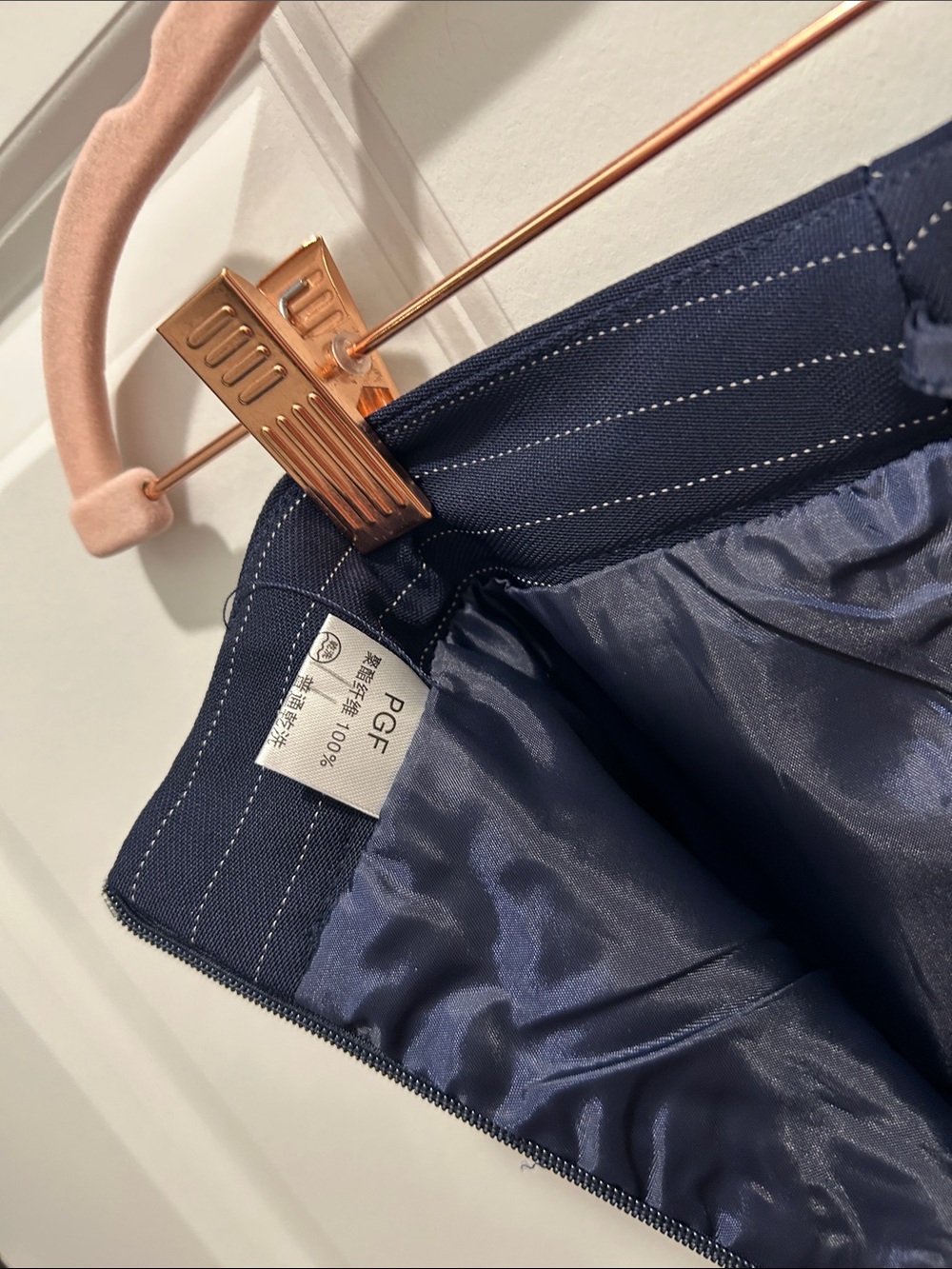 Nice Fashion Sleeveless Navy Pinstripe Double-Breasted Peplum Vest/Skirt Suit - Picture 10 of 13